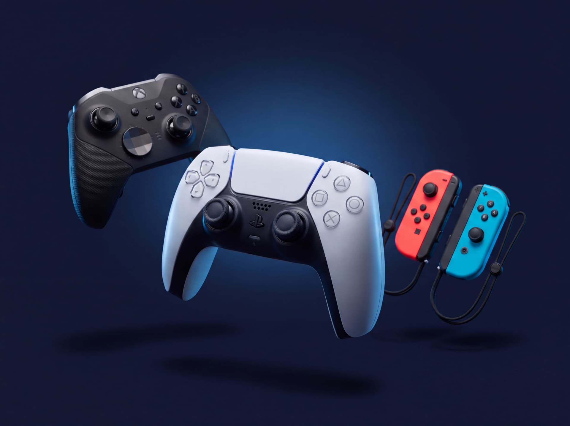 Controller repairs — PS5, Xbox and Nintendo Switch Xbox Elite, PS5 DualSense and Nintendo Switch Joy-Con controllers repaired for stick drift by TheTechResort in Leicester