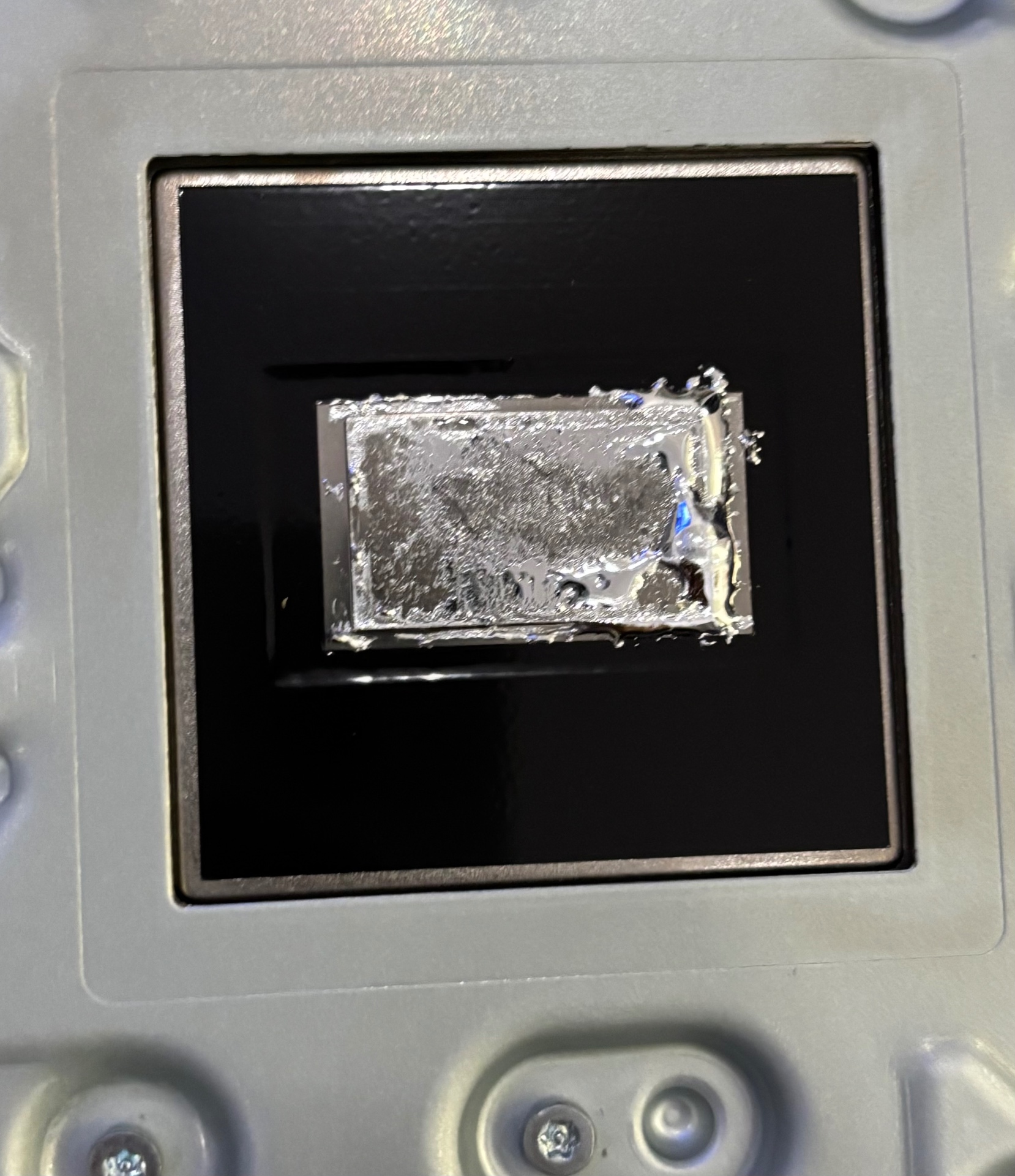 PS5 cooling assembly before its deep clean and liquid metal service